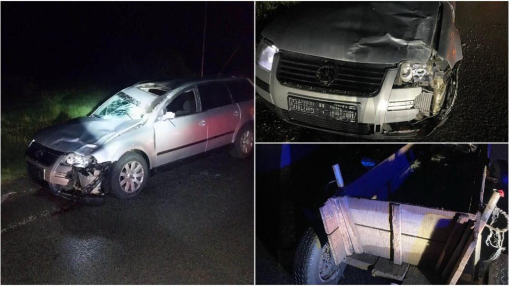 Caruta distrusa in Cluj cal mort carutas disparut