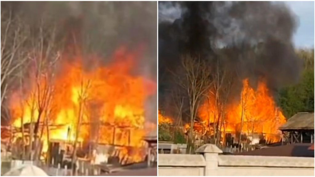 Incendiu mare intro gospodarie din Valcea