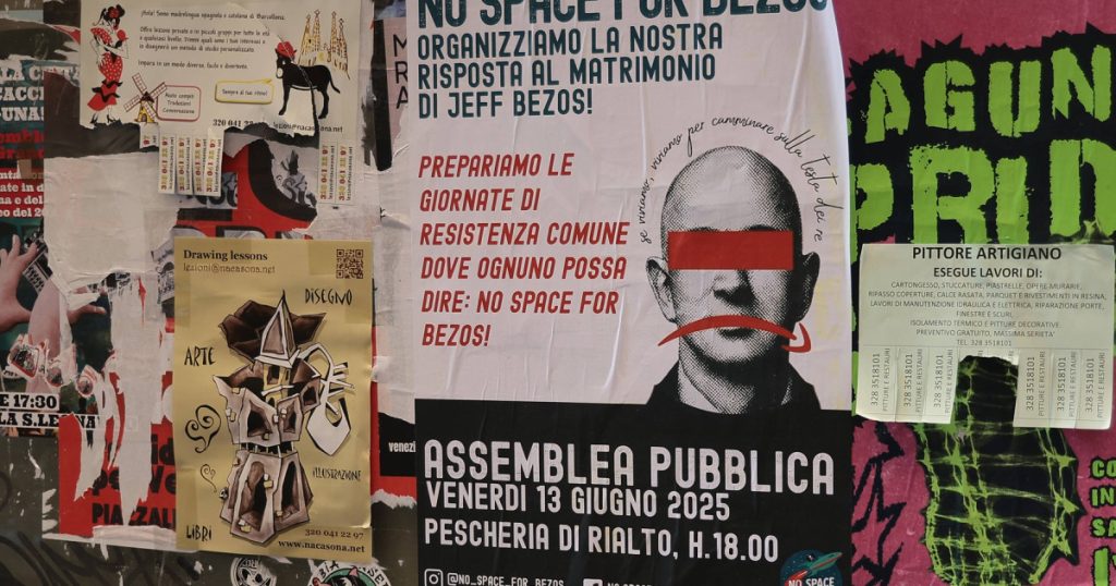 Nunta lui Jeff Bezos in Venitia starneste proteste locale