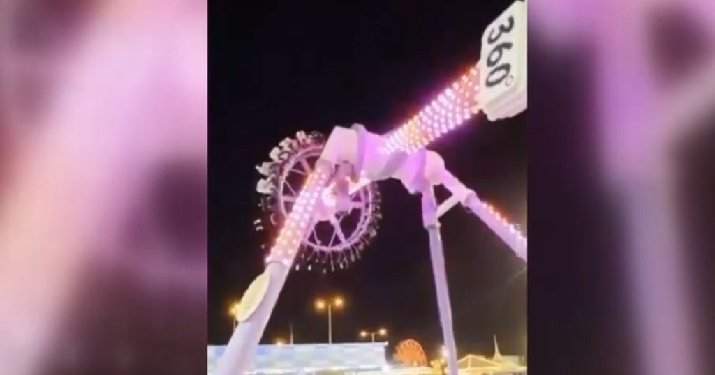 Momentul in care un carusel se rupe in Arabia Saudita